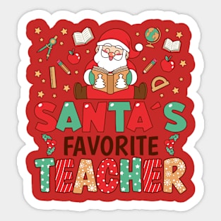 Santas Favorite Teacher Sticker